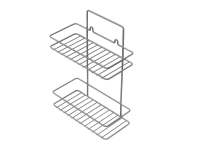 Полка для ванной прямая 2 яруса хром 67-0-657 