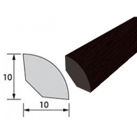Угол внутренний округлый 10 х 10 Венге черный 2,7 м в Орехово-Зуево