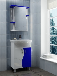 Тумба с раковиной в ванную Alessandro 4- 550 Синий в Орехово-Зуево купить за 8310 руб  в интернет-магазине стройматериалов СтройДвор на Карболите 
