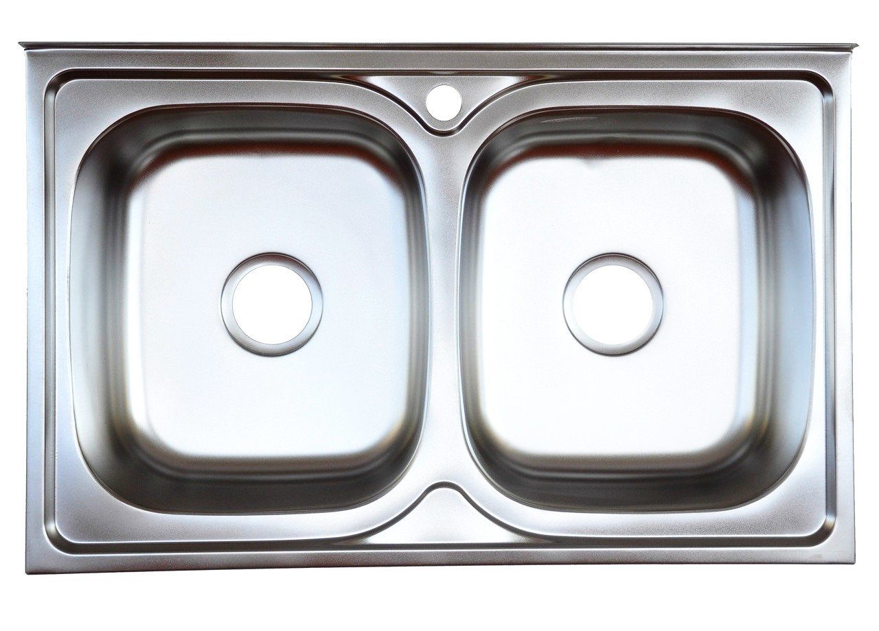 Мойка кухонная нержавейка двойная 80х50см Орехово-Зуево интернет ...