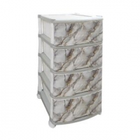 Комод 4-х секционный МРАМОР Виолет с декором в Орехово-Зуево