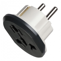 Smartbuy Европереходник КРУГЛ.УНИВЕРС.16А 250B БЕЛЫЙ 16-S06-w в Орехово-Зуево